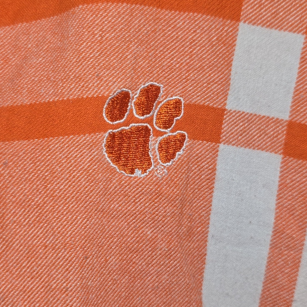 Clemson University Tigers Plaid Woven Tunic Long Sleeve Shirt Womens Size XL - Picture 4 of 11